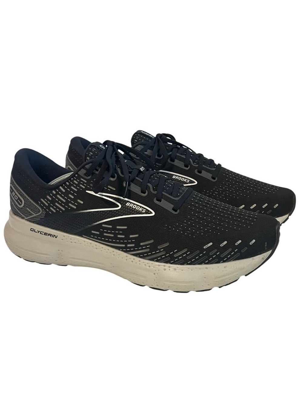 Brooks Glycerin 20 Men’s Running Shoes sz 14 Black White Alloy Neutral Cushioned